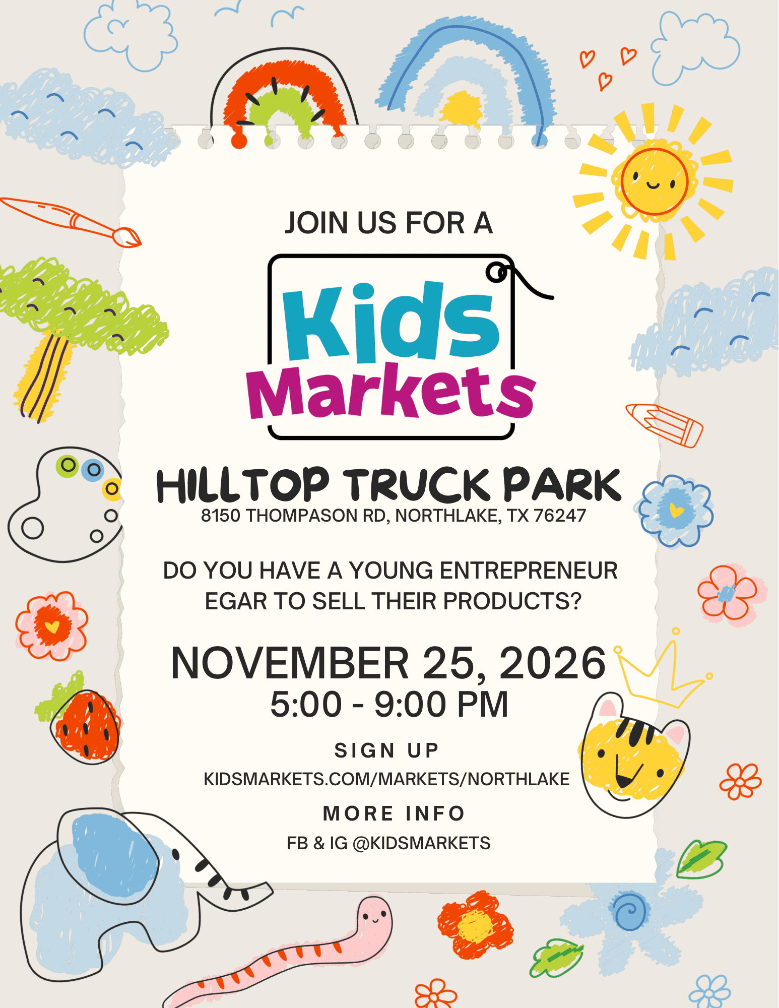Upcoming event at Hilltop Truck Park 1